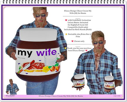 Second Life Marketplace - Eliana Design Choco Cream My Wife (M) Set Bento